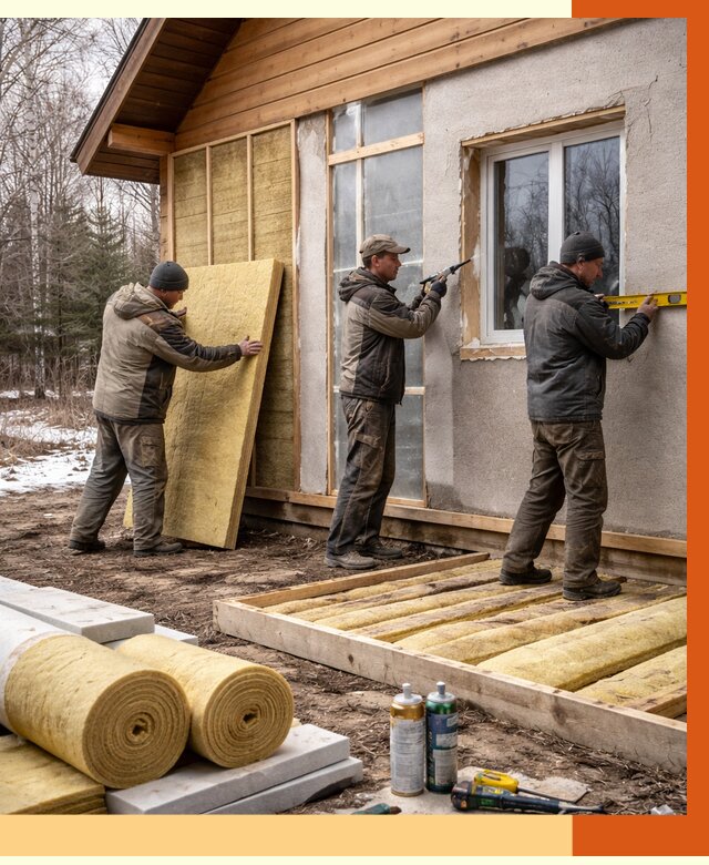 Утепление дачного дома в Солнечногорске от 4944 руб/м2 — недорого | ТепломастерСлн