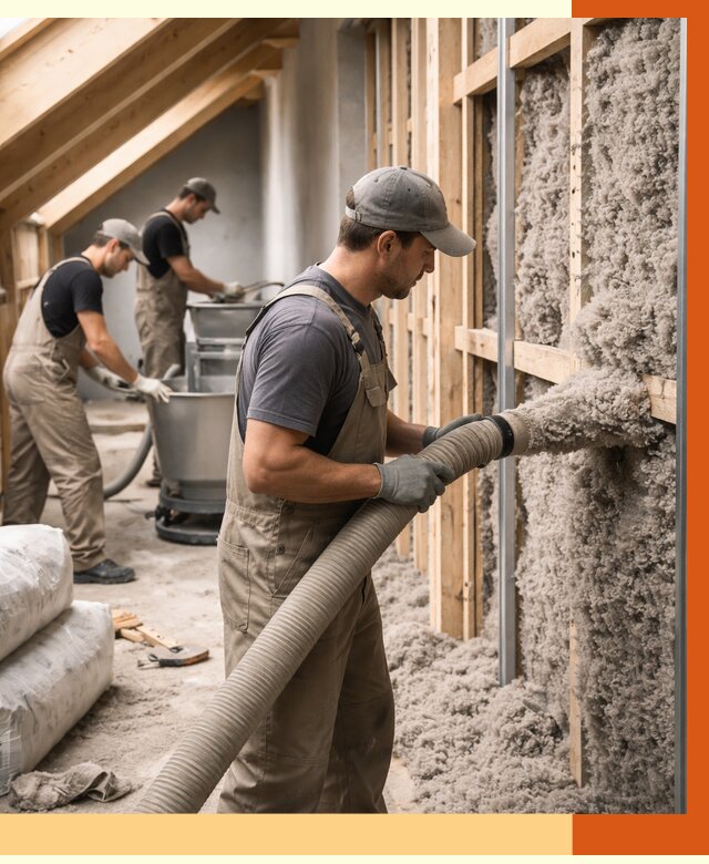 Утепление таунхауса эковатой в Солнечногорске от 2290 руб./м² — монтаж и задувка | ТепломастерСлн