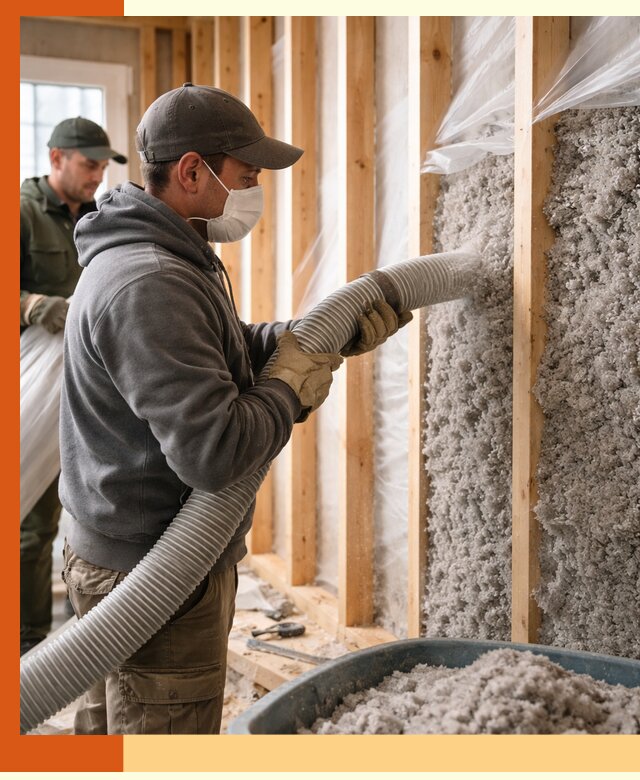 Утепление каркасного дома эковатой в Солнечногорске — качественно и надолго