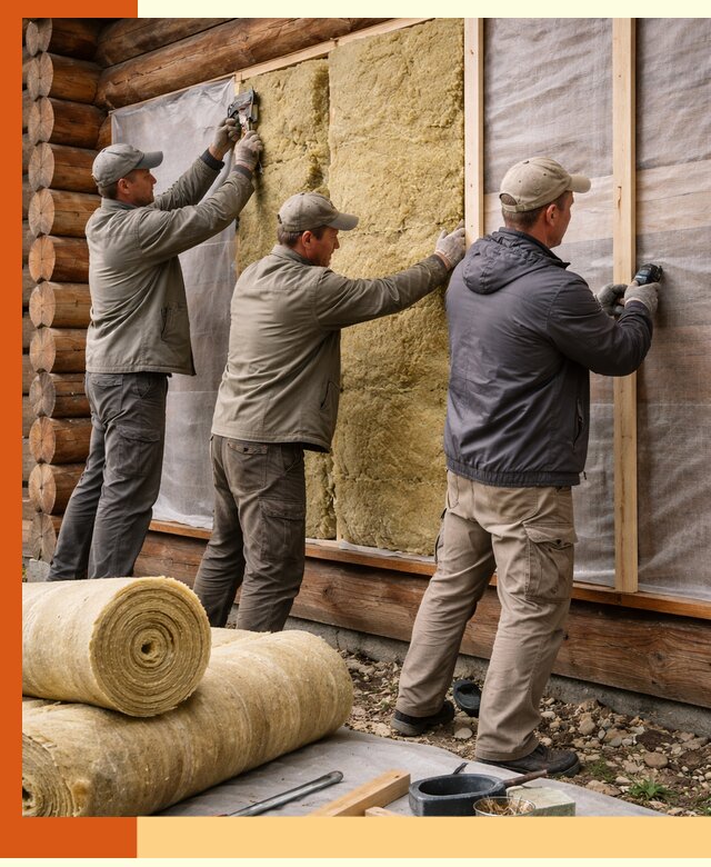 Утепление деревянного дома в Солнечногорске эффективными технологиями