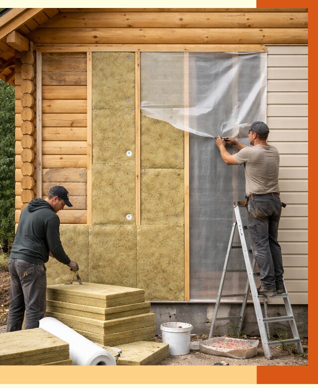 Утепление дома из бруса в Солнечногорске от 3903 руб./м2 — работы под ключ | ТепломастерСлн