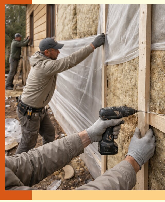 Утепление дома из бруса в Солнечногорске качественно и долговечно