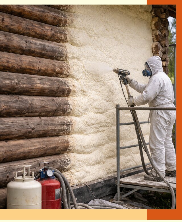 Утепление бревенчатого дома ППУ в Солнечногорске под ключ от 6505 руб. | ТепломастерСлн