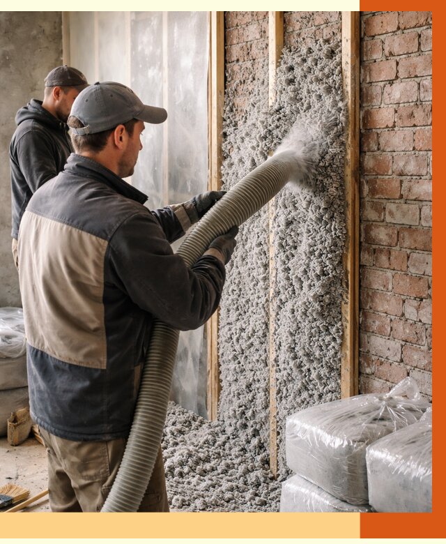 Утепление кирпичного дома эковатой в Солнечногорске от 2446 руб./м² | ТепломастерСлн