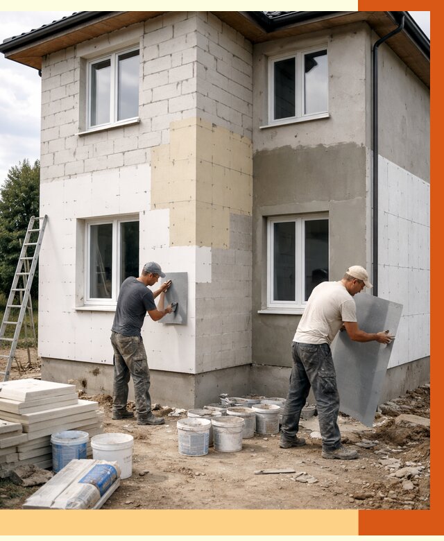 Утепление дома из газобетона в Солнечногорске от 4371 руб./м² — заказать у ТепломастерСлн