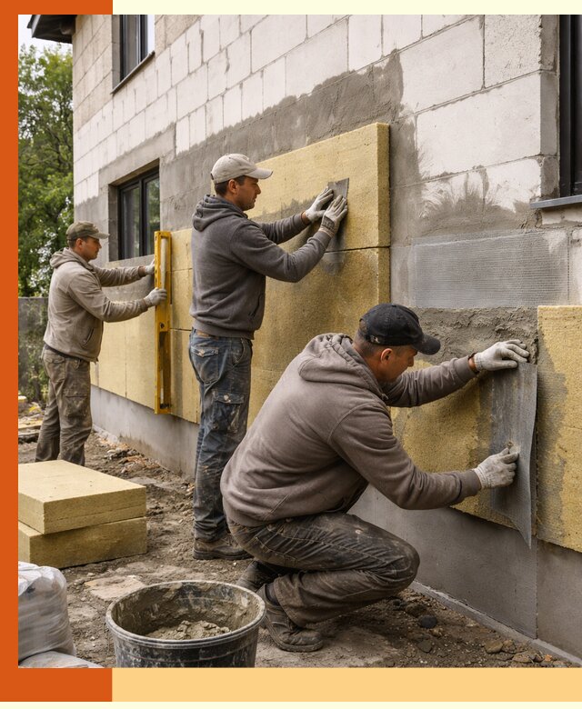 Утепление дома из газобетона в Солнечногорске качественно и долговечно