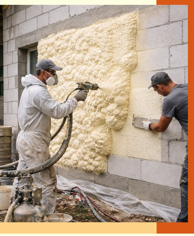 Утепление дома из газобетона ППУ в Солнечногорске от 4996 руб./м² под ключ | ТепломастерСлн