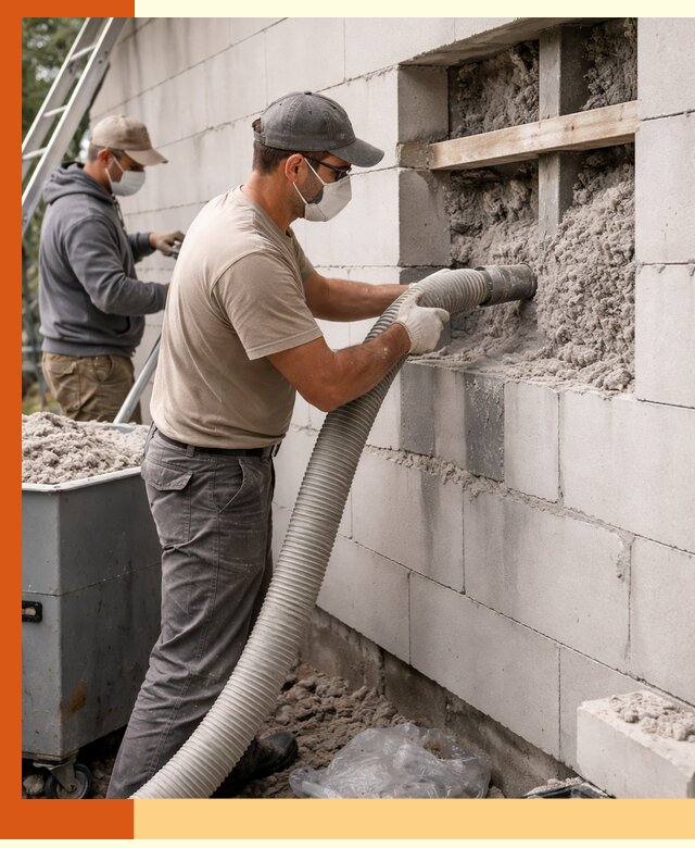 Утепление дома из газобетона эковатой в Солнечногорске