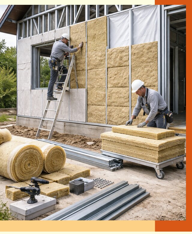 Утепление дома из ЛСТК в Солнечногорске от 5412 руб./м² — профессионально | ТепломастерСлн