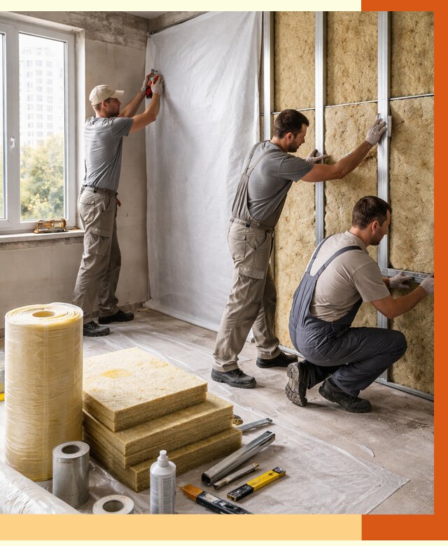 Утепление квартиры в Солнечногорске от 4684 руб/м2 — утеплить квартиру изнутри и снаружи | ТепломастерСлн