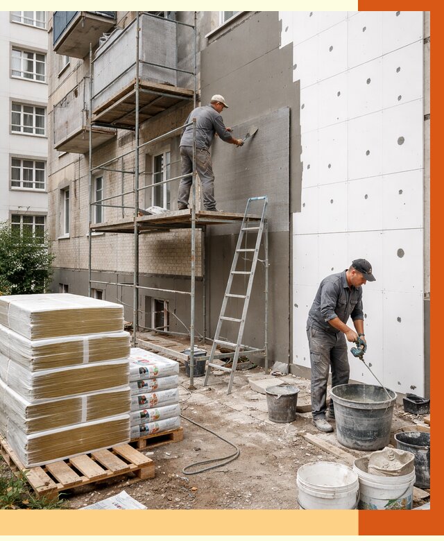 Утепление квартиры снаружи в Солнечногорске от 6401 руб/м2 под ключ | ТепломастерСлн