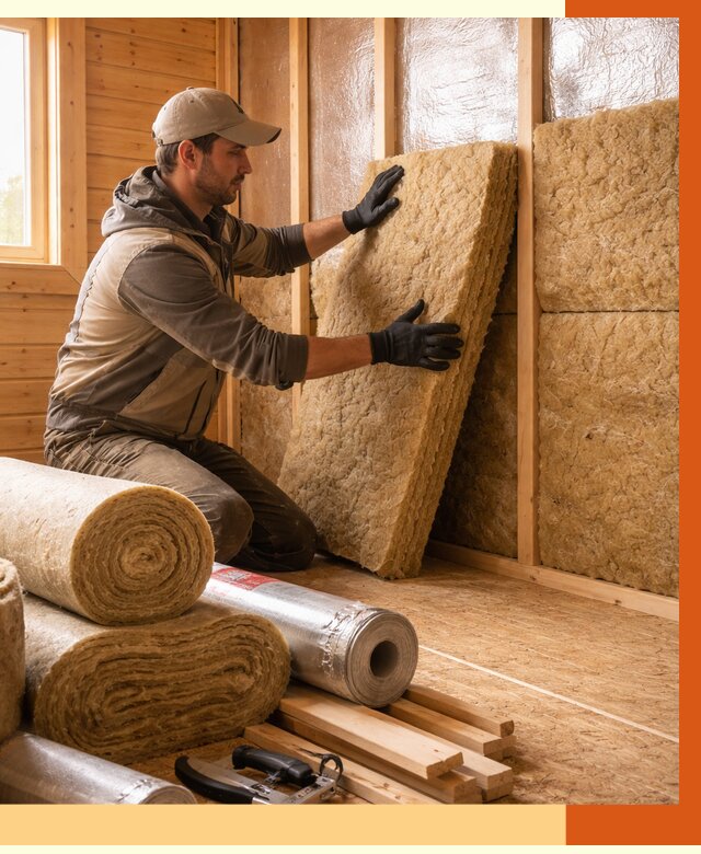 Утепление бани в Солнечногорске под ключ от 4684 руб./м2 — утеплить потолок, пол и стены | ТепломастерСлн