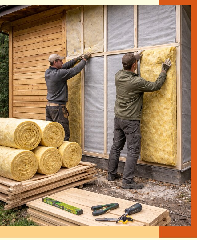 Утепление бани снаружи в Солнечногорске от 88468 руб. под ключ | ТепломастерСлн