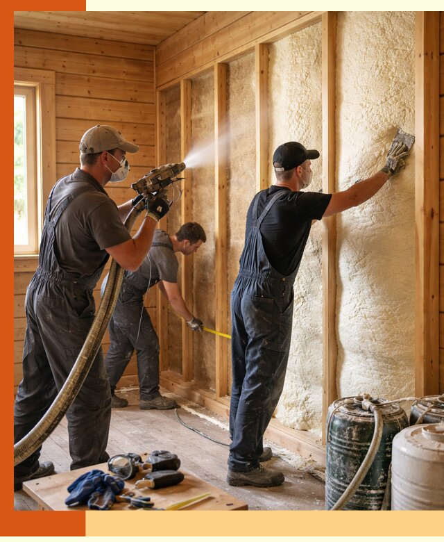 Утепление бани пенополиуретаном (ППУ) в Солнечногорске