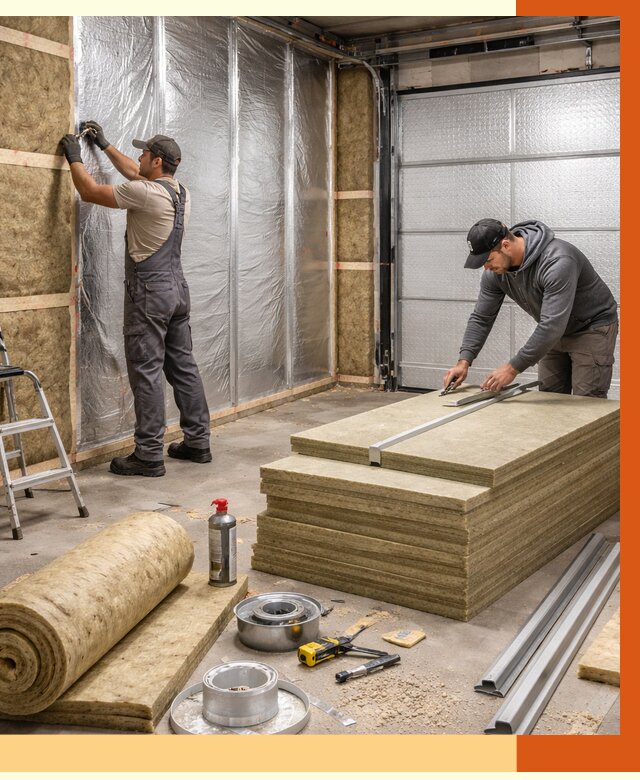 Утепление гаража в Солнечногорске от 4684 руб/м2 — комплексное утепление ворот и стен | ТепломастерСлн