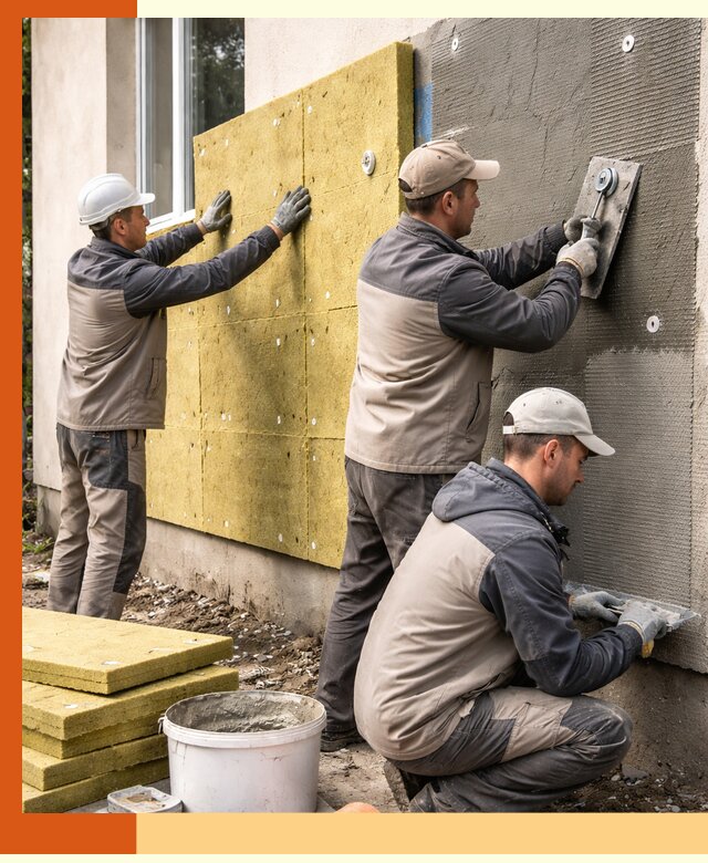 Утепление фасада под штукатурку в Солнечногорске — энергоэффективная технология