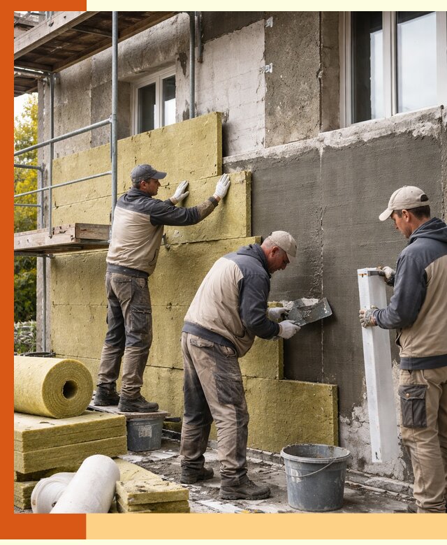 Утепление фасада зданий и домов в Солнечногорске