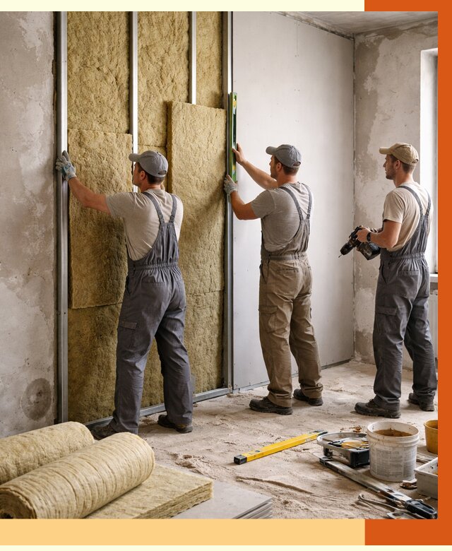 Утепление стен изнутри в Солнечногорске от 2342 руб/м² под ключ | ТепломастерСлн