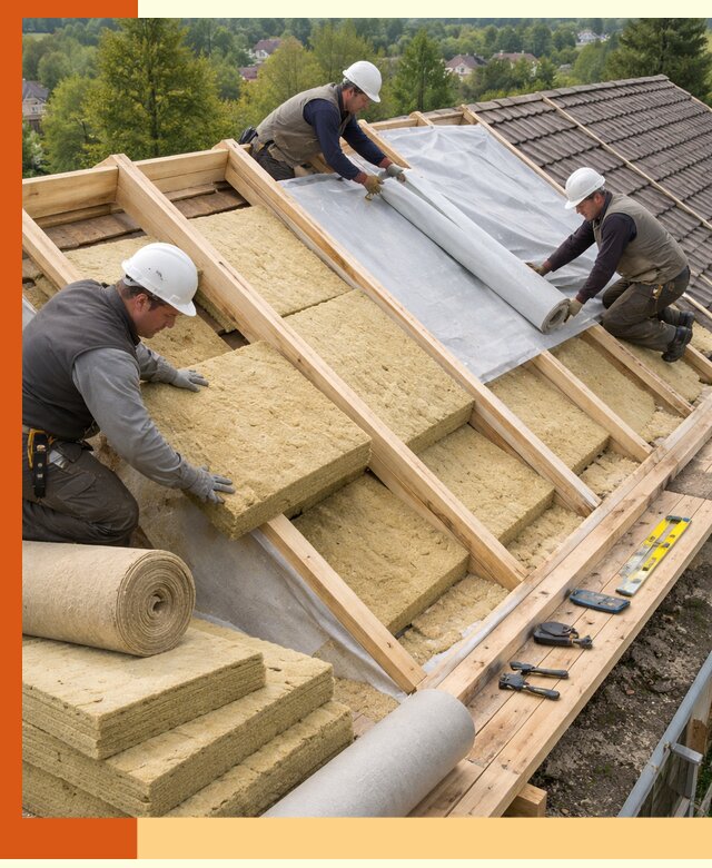 Утепление скатной крыши в Солнечногорске качественно и надёжно