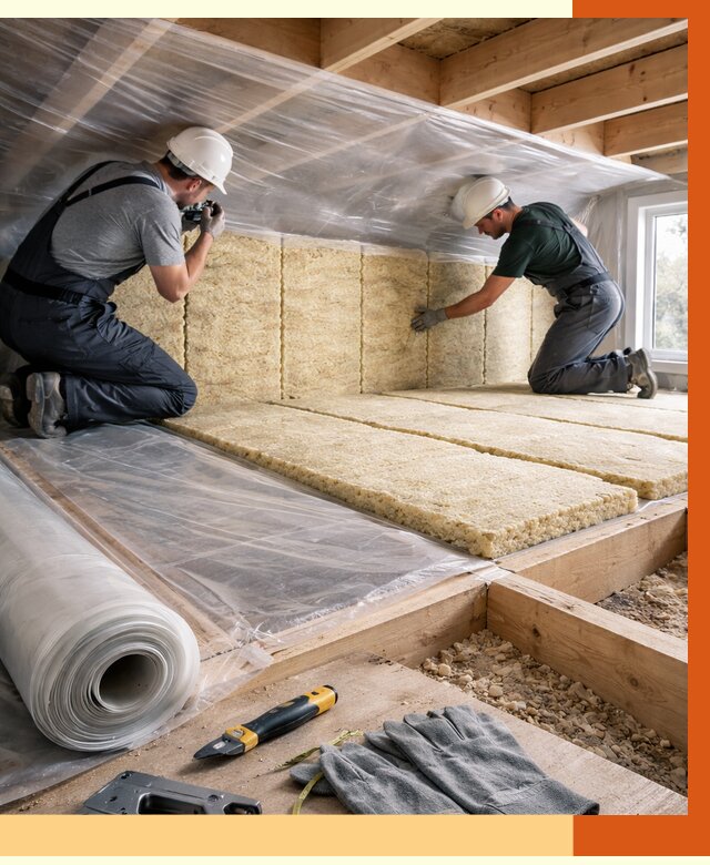 Утепление перекрытий в Солнечногорске от 2966 руб/м2 — утепление межэтажных и чердачных | ТепломастерСлн