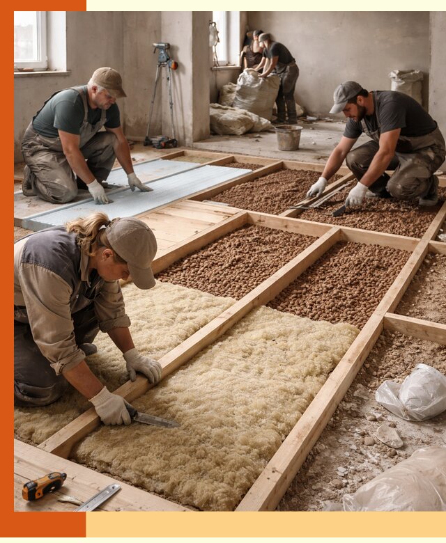 Утепление перекрытий жилых и промышленных зданий в Солнечногорске