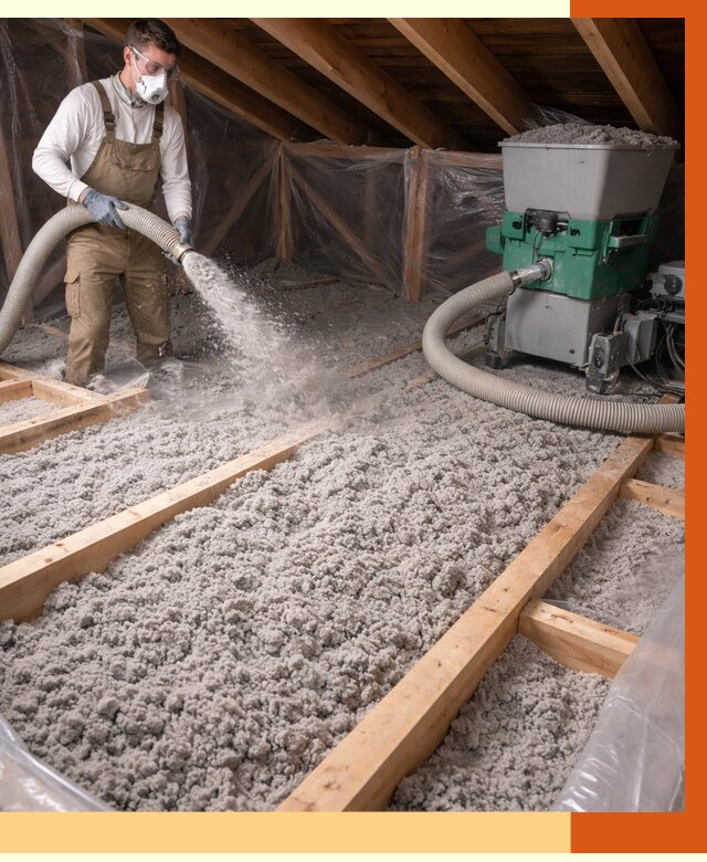 Утепление чердака эковатой в Солнечногорске от 1509 руб/м2 — заказать у ТепломастерСлн