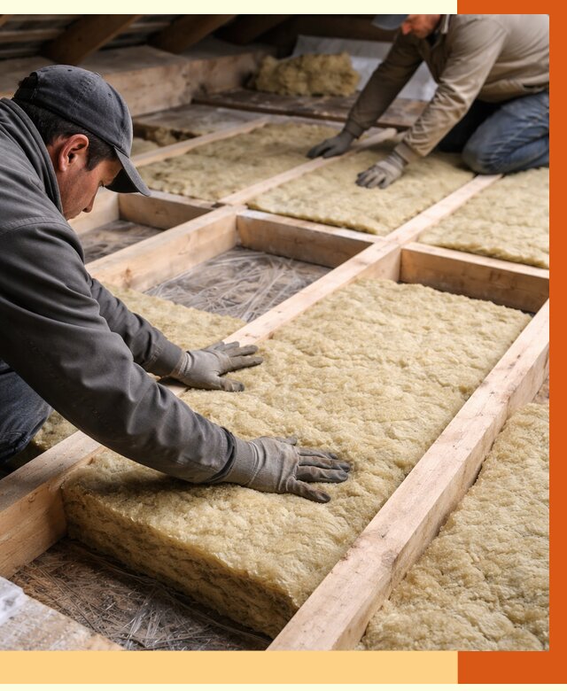 Утепление чердака минватой в Солнечногорске от 3643 руб/м2 под ключ | ТепломастерСлн