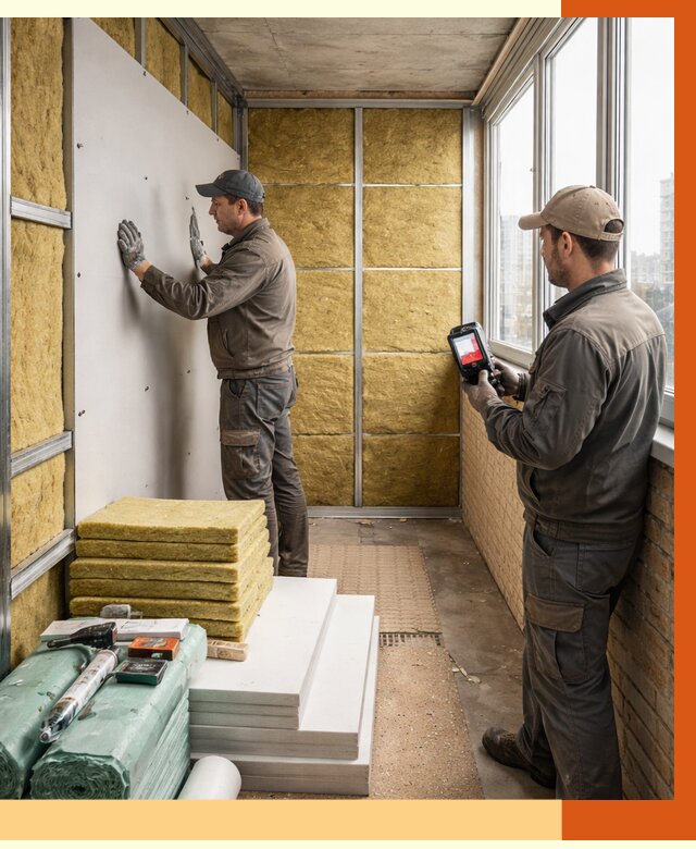 Утепление балкона в Солнечногорске от 4684 руб. под ключ | ТепломастерСлн