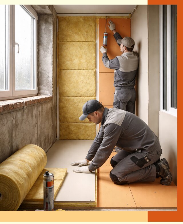 Утепление лоджии под ключ в Солнечногорске от 6765 руб/м2 — комплексное решение | ТепломастерСлн