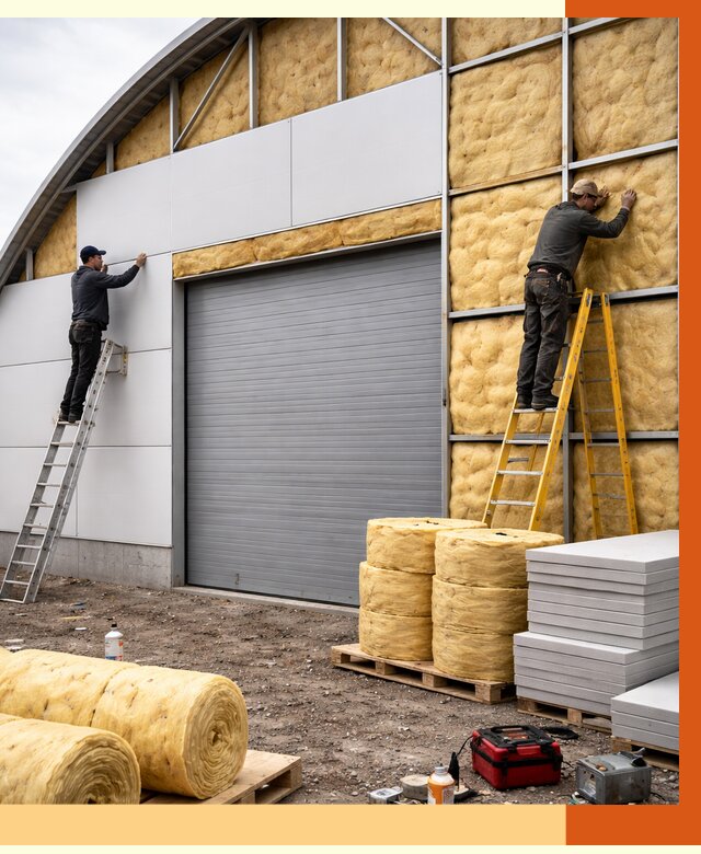 Утепление ангара пенополиуретаном в Солнечногорске от 7494 руб./м² — комплекс от ТепломастерСлн