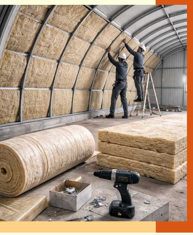 Утепление арочного ангара в Солнечногорске от 3331 руб./м2 под ключ | ТепломастерСлн