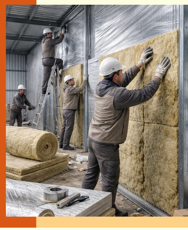 Утепление металлического склада в Солнечногорске: теплоизоляция и герметизация