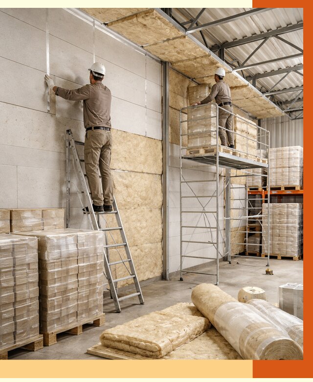 Утепление склада готовой продукции в Солнечногорске от 2030 руб./м2 — комплексно | ТепломастерСлн