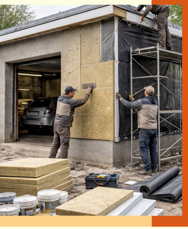 Утепление автосервиса в Солнечногорске ппу, пеноизоляция, от 15092 руб/м2 — ТепломастерСлн