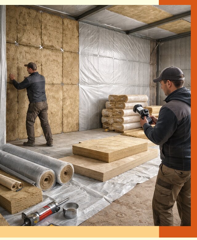 Утепление теплого склада в Солнечногорске под ключ от 11969 руб/м² | ТепломастерСлн