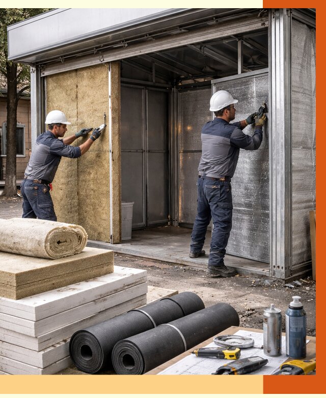 Утепление павильона шаурма в Солнечногорске под ключ от 1249 руб. за м² | ТепломастерСлн