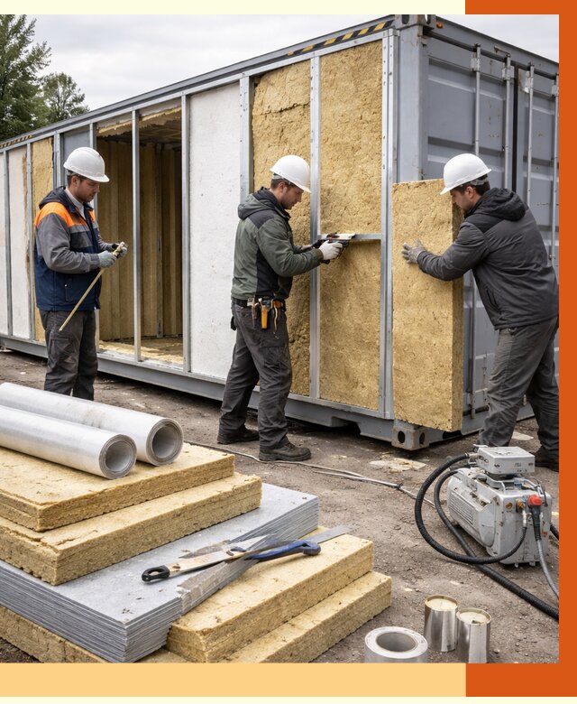 Утепление морского контейнера в Солнечногорске от 3903 руб. под ключ | ТепломастерСлн