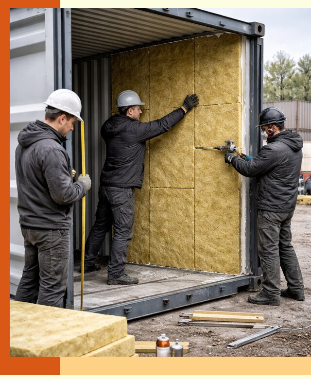 Утепление морского контейнера в Солнечногорске: надежная теплоизоляция и защита