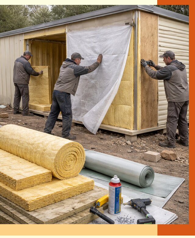 Утепление строительной бытовки в Солнечногорске от 13010 руб. под ключ | ТепломастерСлн