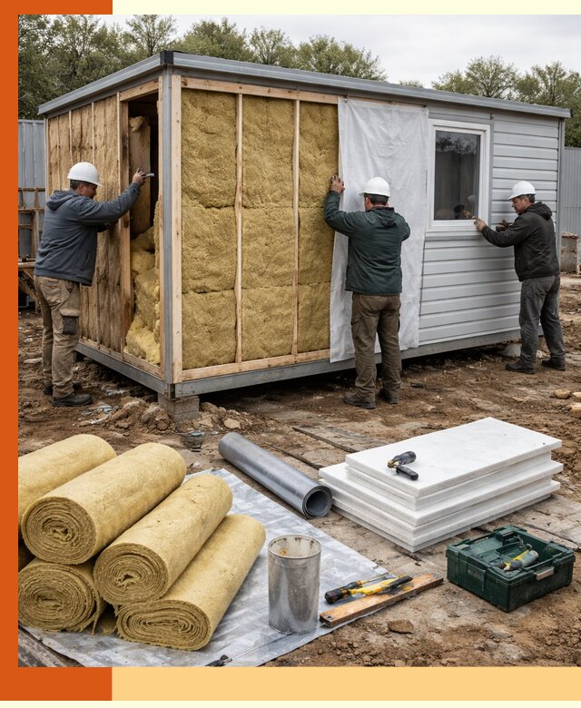 Утепление строительной бытовки под ключ в Солнечногорске для любых условий