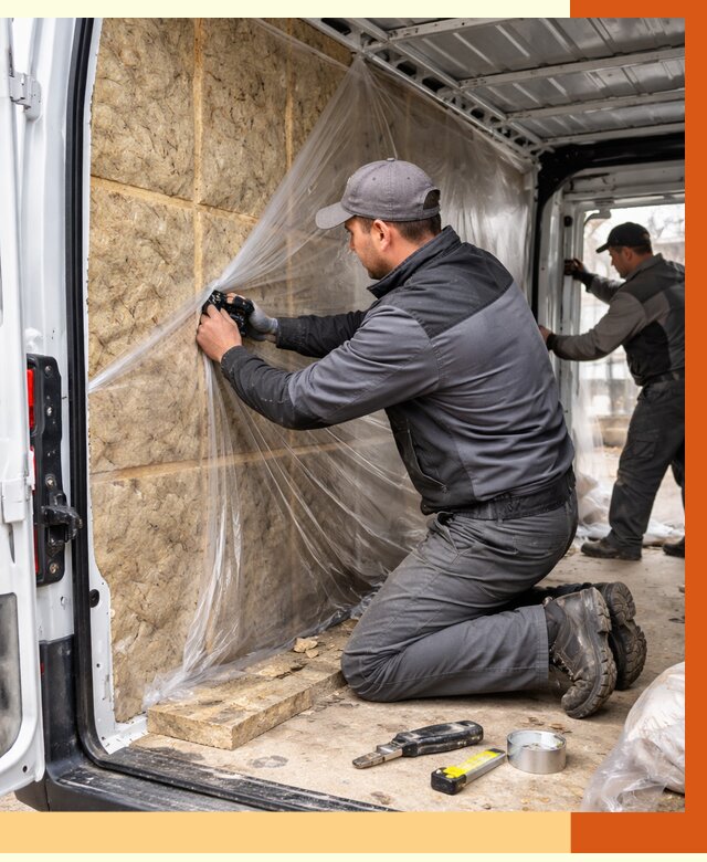 Утепление фургона в Солнечногорске от 17173 руб/м2 — утепление фургона ППУ и кузова | ТепломастерСлн