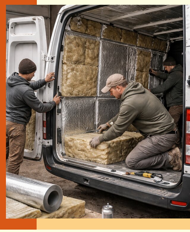 Утепление фургона в Солнечногорске: профессиональная теплоизоляция и шумоизоляция
