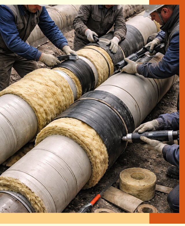 Утепление трубопровода в Солнечногорске под ключ от 1925 руб. — надежно и выгодно | ТепломастерСлн