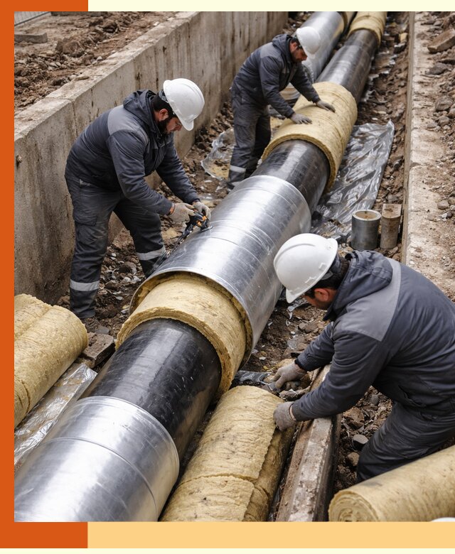Утепление теплотрассы в Солнечногорске: утеплительные работы и материалы