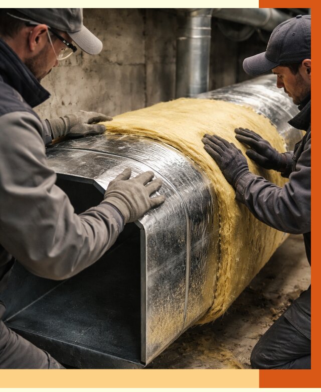 Утепление воздуховодов в Солнечногорске от 4371 руб. — теплоизоляция вентиляции | ТепломастерСлн