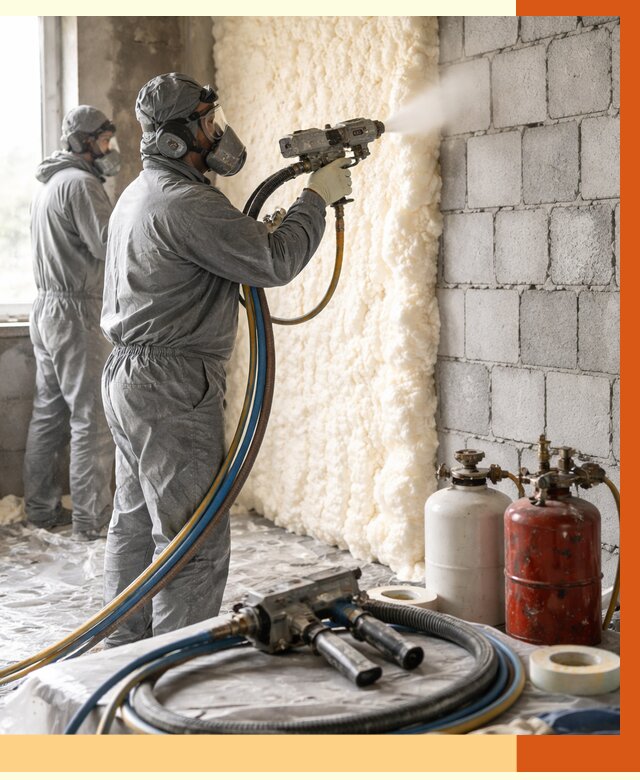 Утепление блочной стены ППУ в Солнечногорске от 4423 руб./м² — ТепломастерСлн