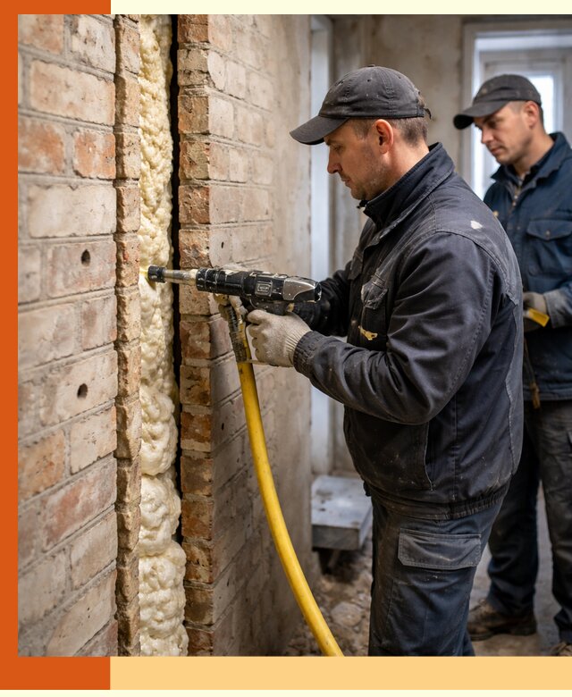 Межстеновое утепление пенополиуретаном в Солнечногорске