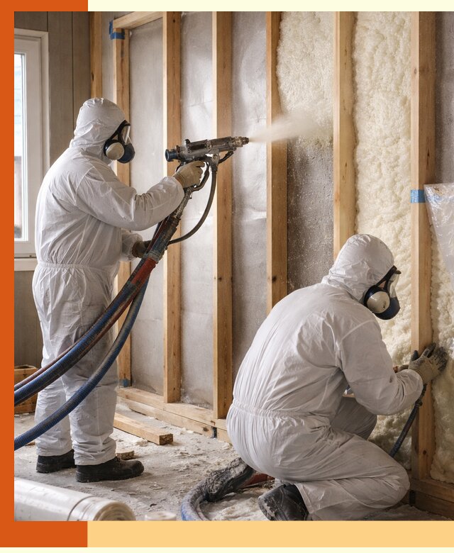 Утепление каркасной стены ППУ в Солнечногорске для домов и коттеджей