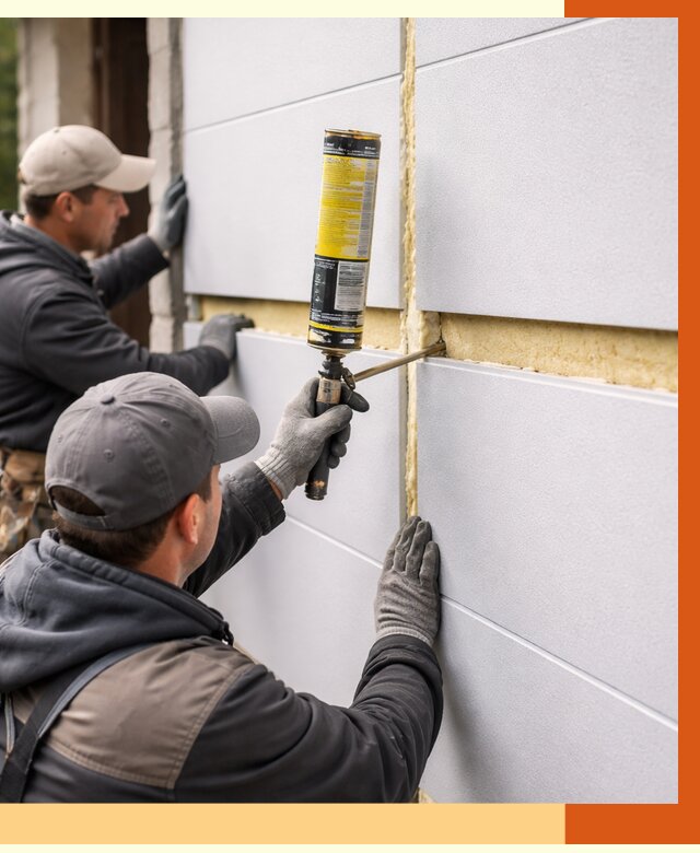 Утепление сэндвич панелей ППУ в Солнечногорске от 4371 руб. за м2 | ТепломастерСлн