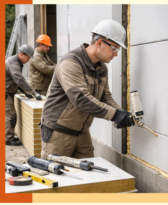 Утепление сэндвич-панелей пенополиуретаном в Солнечногорске
